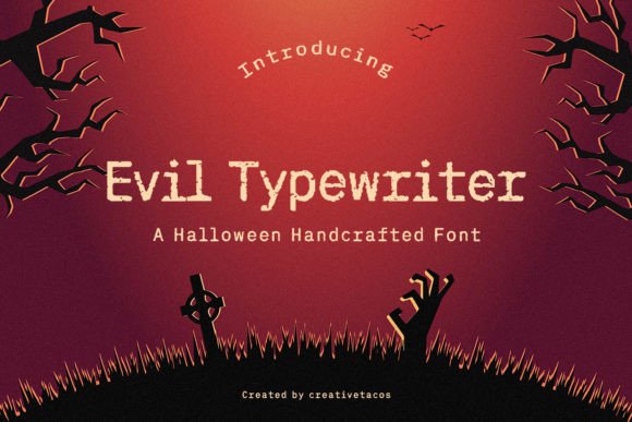 Evil Typewriter: A Horror Display Font for Bold Digital Identity