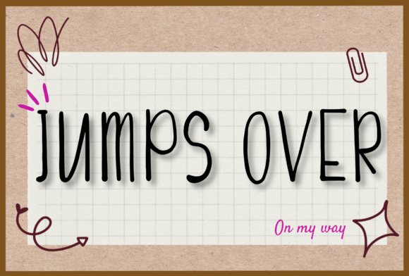Jumps over: A Friendly Handwritten Font for Joyful Branding