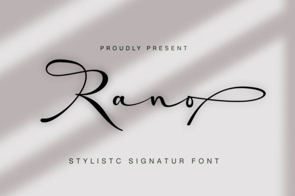 Rano: A Refined Script Font for Editorial Elegance
