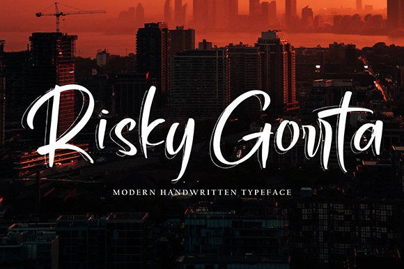 Risky Gorrta: A Handwritten Font That Feels Like Your Best Creative Idea