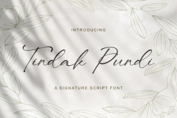 Tindak Pundi: A Handwritten Font That Elevates Marketing Visuals