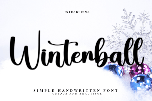 Winterball: A Delicate Handwritten Font for Thoughtful Branding